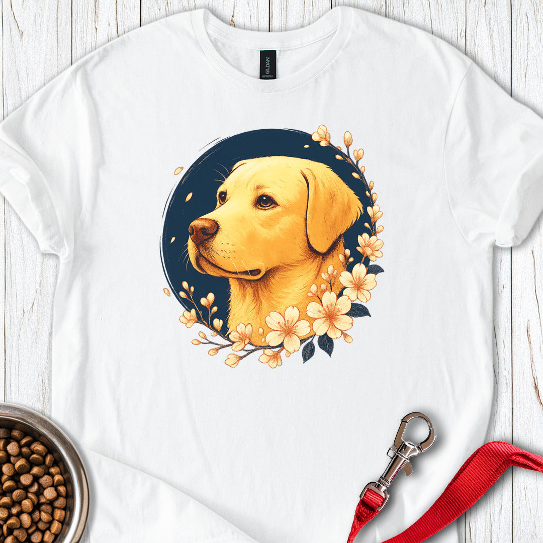 Yellow Labrador Flowers White
