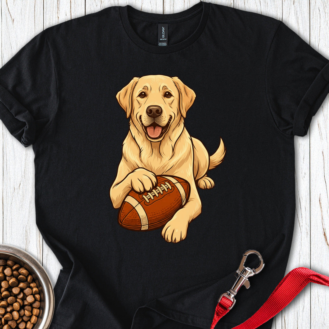 Yellow Labrador Football Black