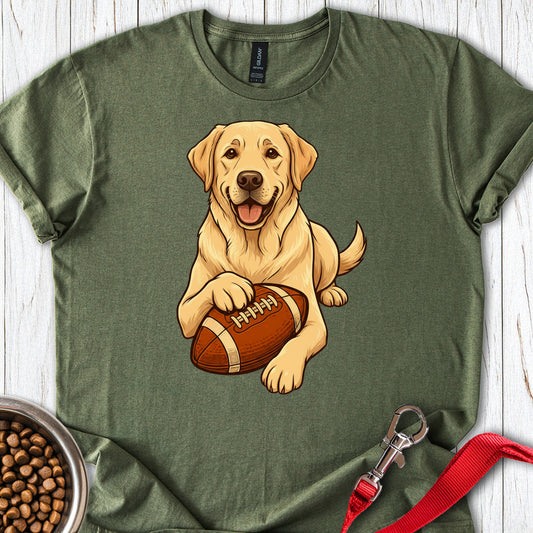 Yellow Labrador Football Military Green