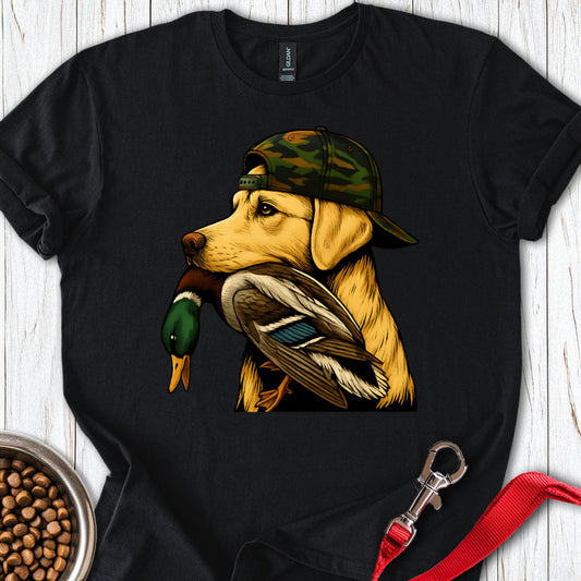 Yellow Labrador Hunting Black
