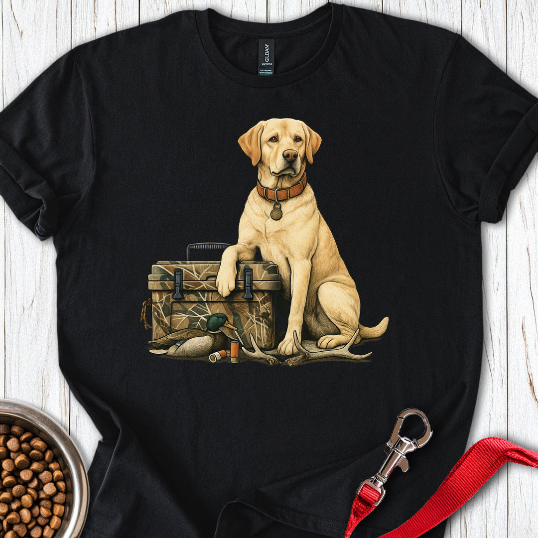 Yellow Labrador Hunting Black