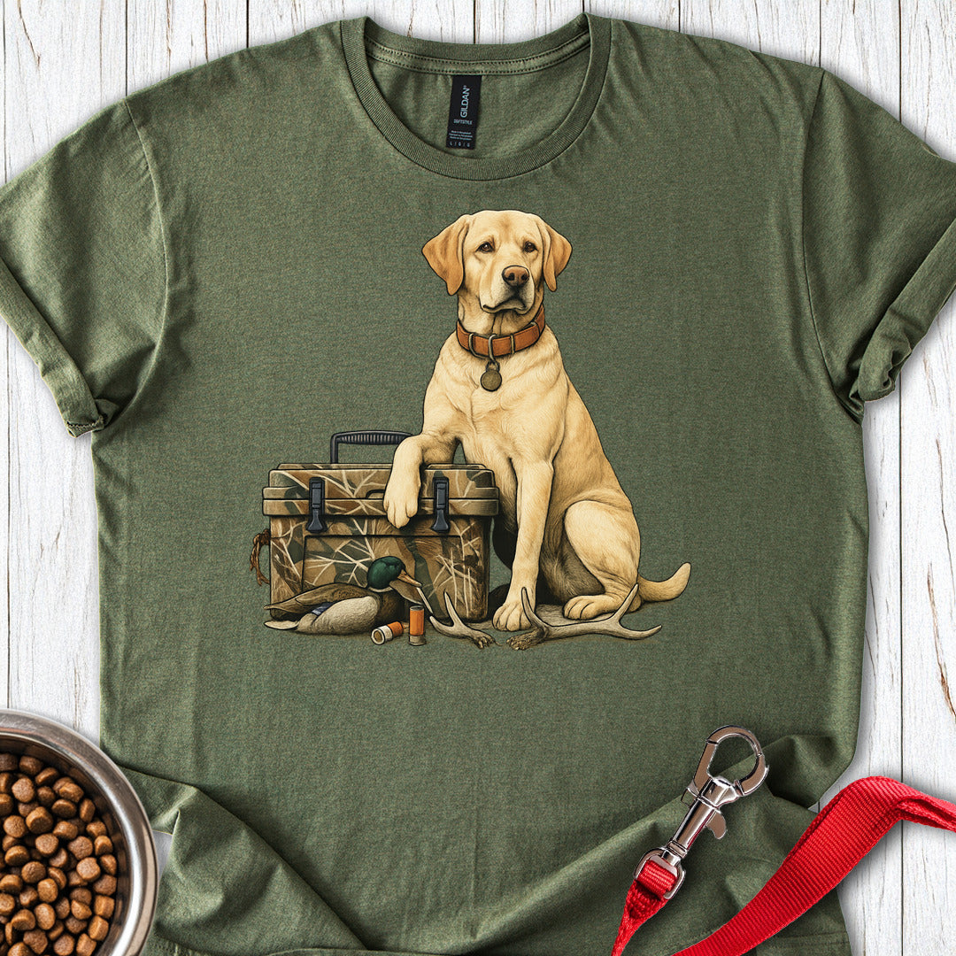 Yellow Labrador Hunting Military Green
