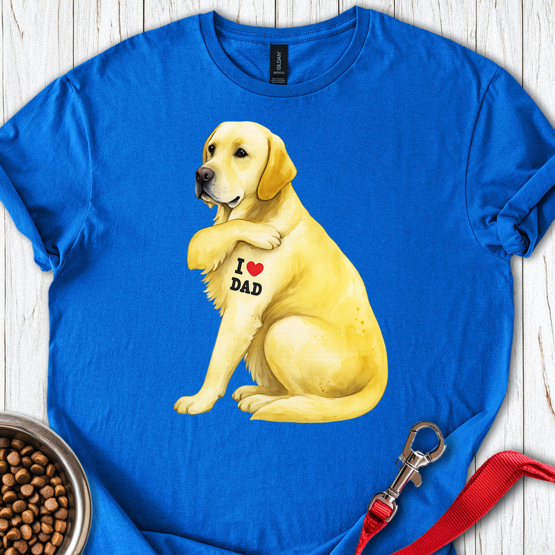 Yellow Labrador I Love Dad Royal