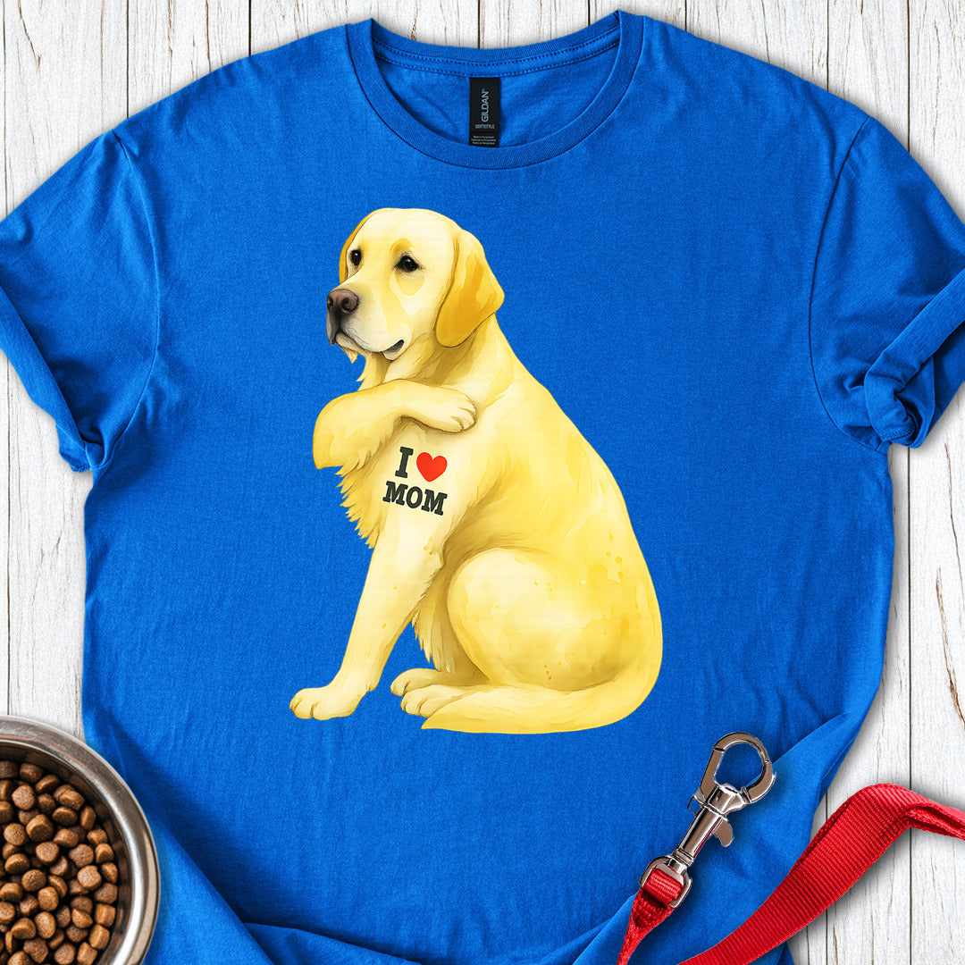 Yellow Labrador I Love Mom Royal