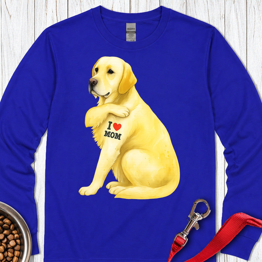 Yellow Labrador I Love Mom Long Sleeve — Royal
