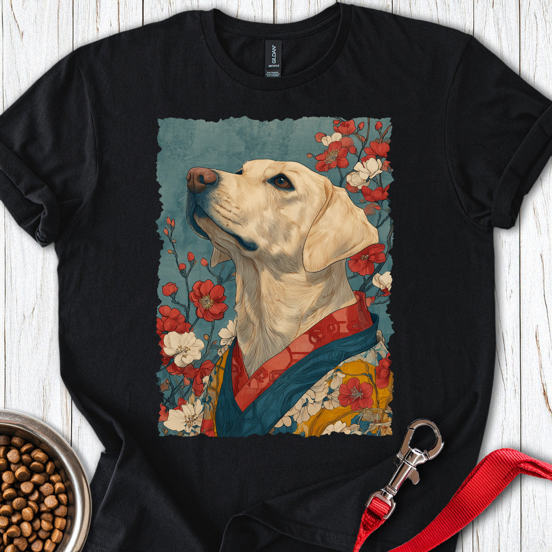 Yellow Labrador Japanese Art Black