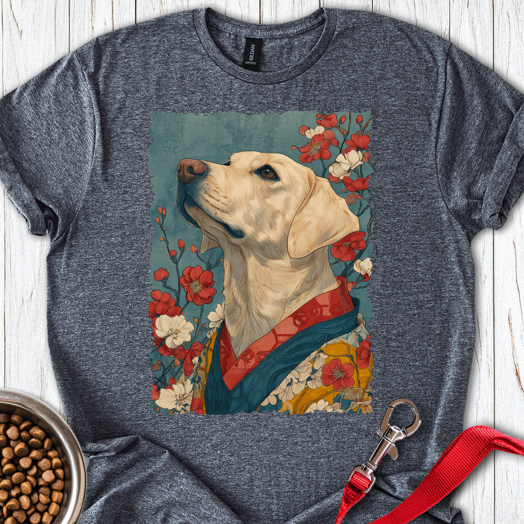 Yellow Labrador Japanese Art Dark Heather
