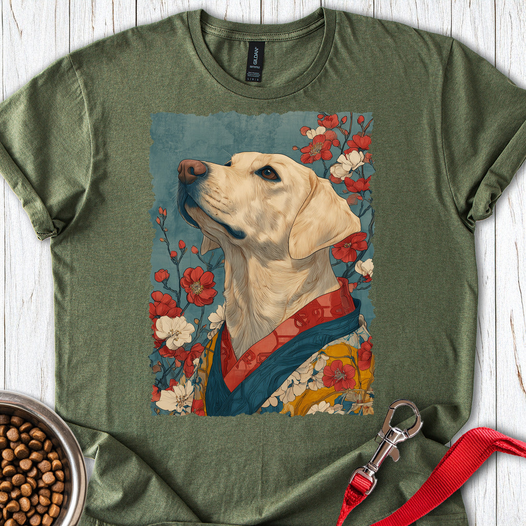 Yellow Labrador Japanese Art Military Green