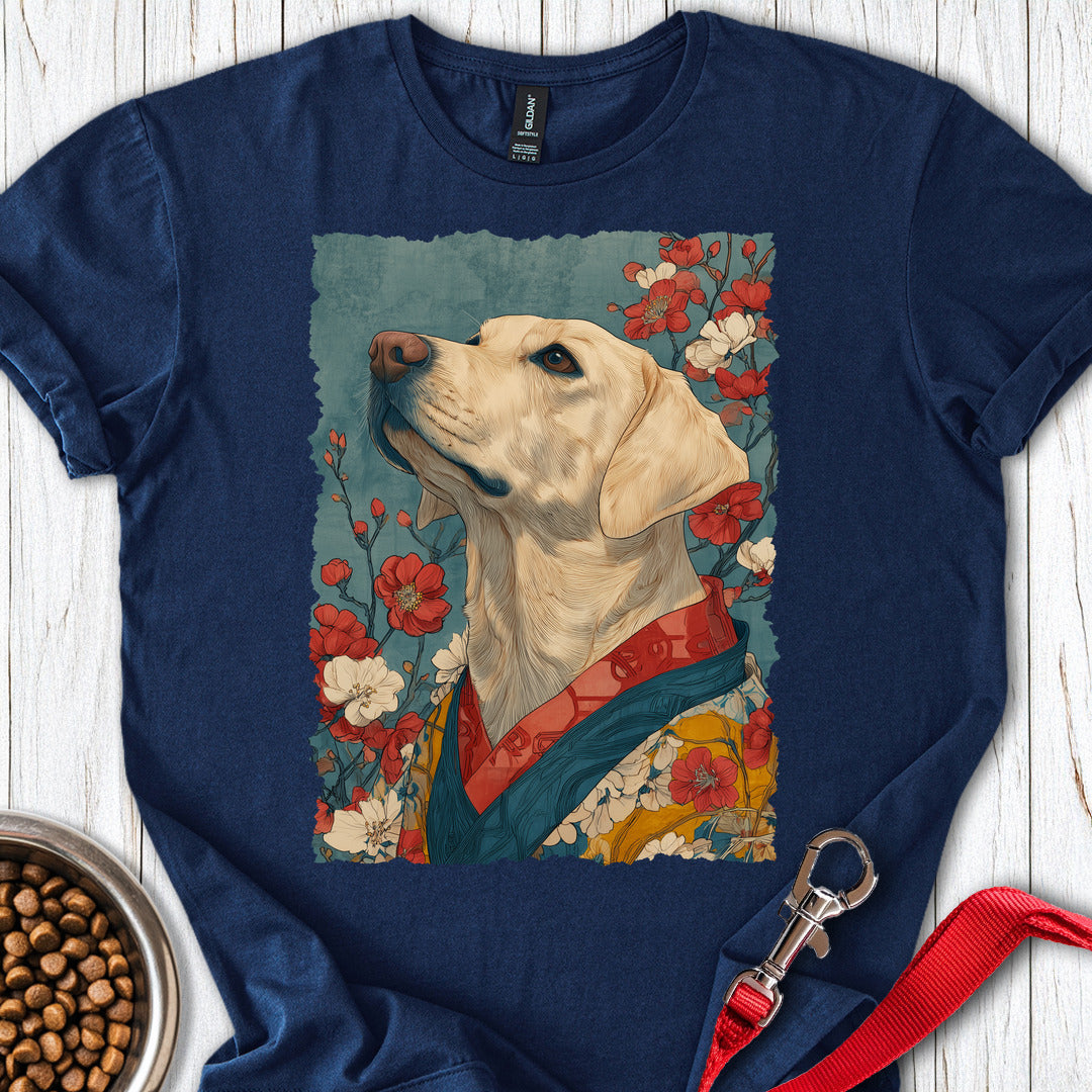 Yellow Labrador Japanese Art Navy