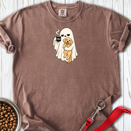 Yellow Labrador Meh Ghost Premium Tee — Espresso
