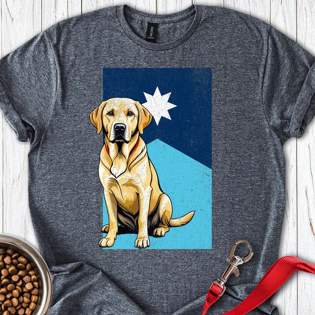 Yellow Labrador Minnesota Flag Dark Heather
