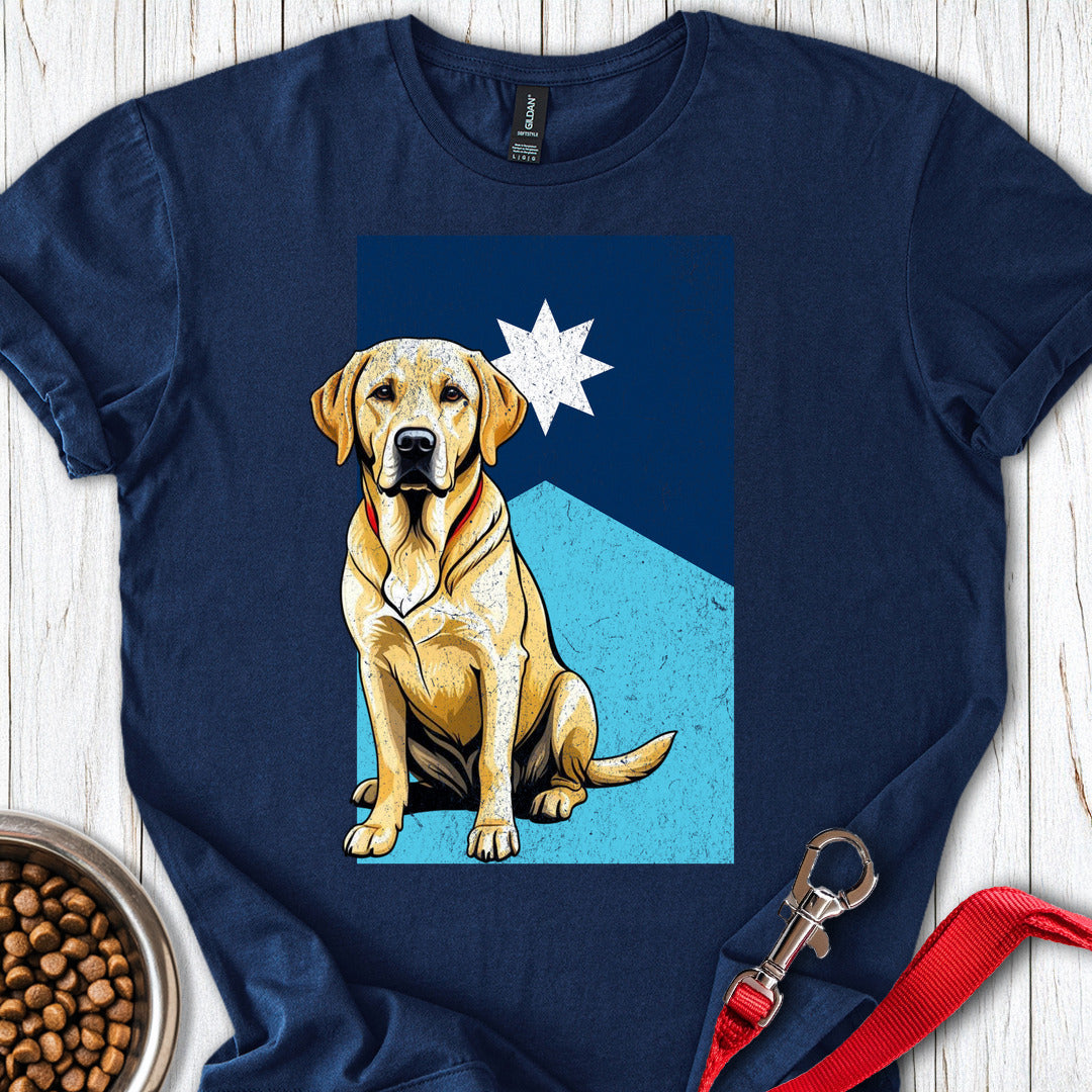 Yellow Labrador Minnesota Flag Navy