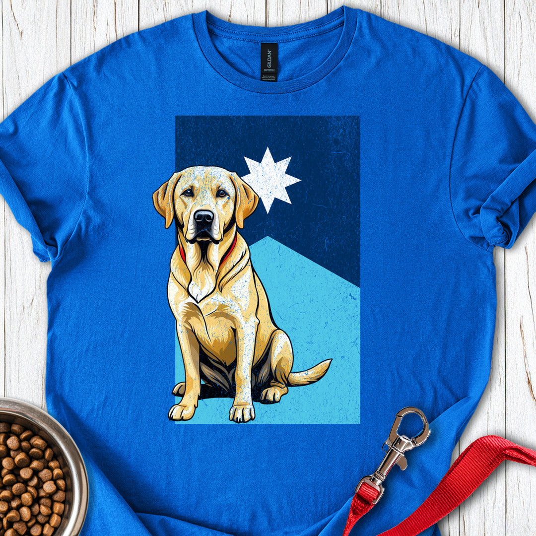 Yellow Labrador Minnesota Flag Royal