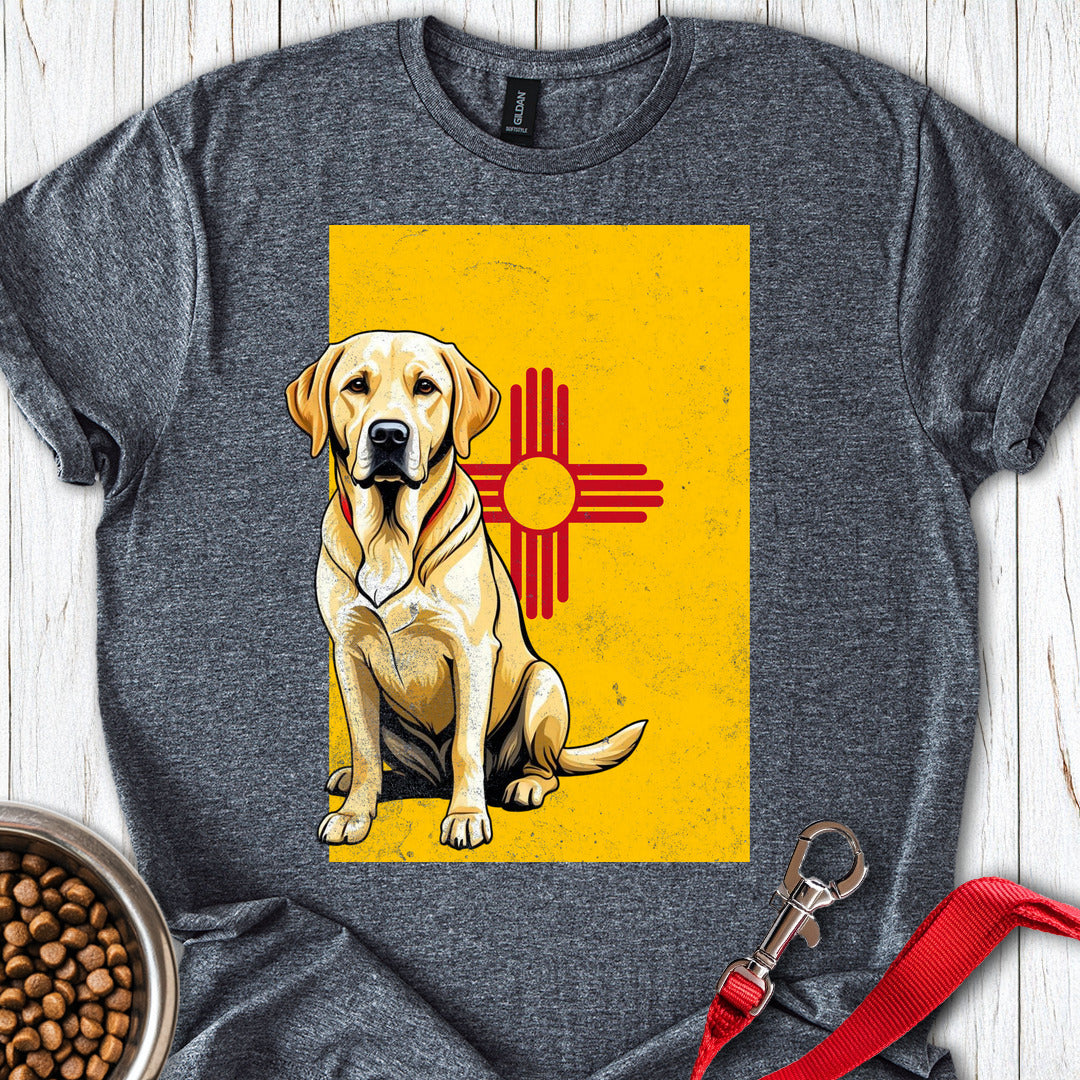 Yellow Labrador New Mexico Flag Dark Heather