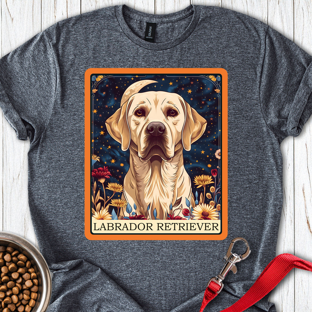 Yellow Labrador Tarot Card Dark Heather