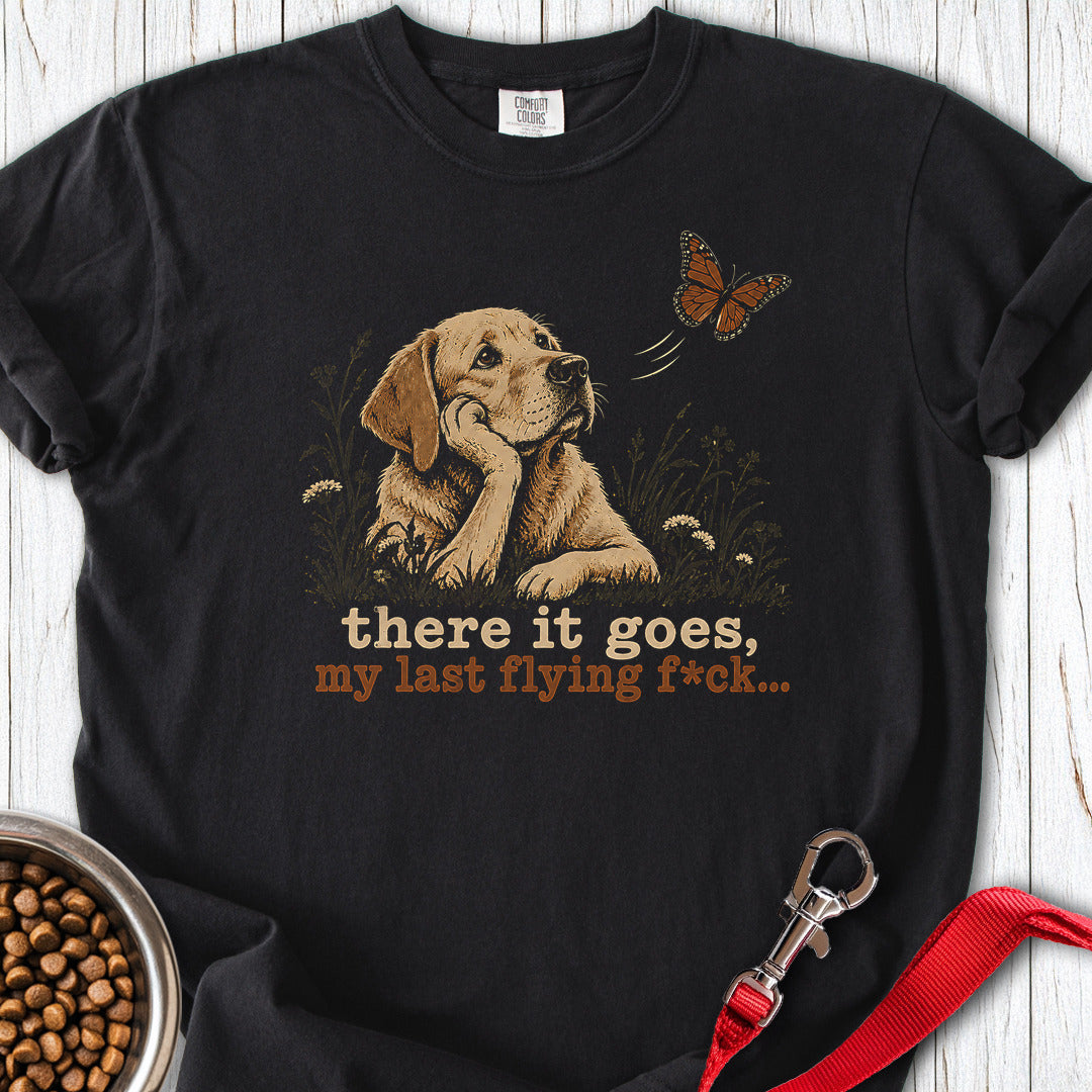 Yellow Labrador There It Goes Premium Tee — Black