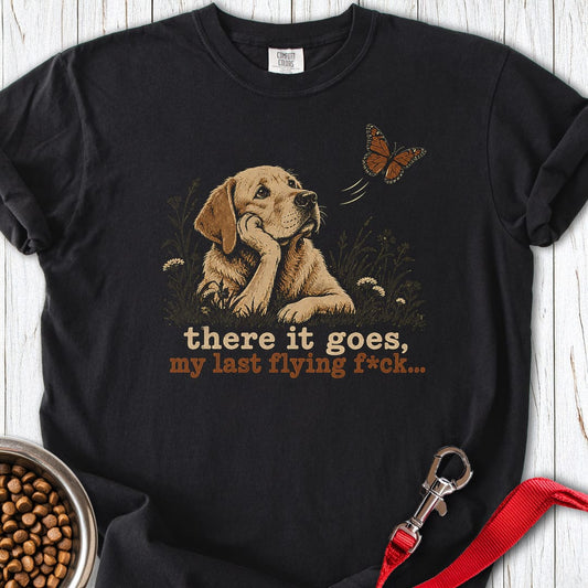 Yellow Labrador There It Goes Premium Tee Black