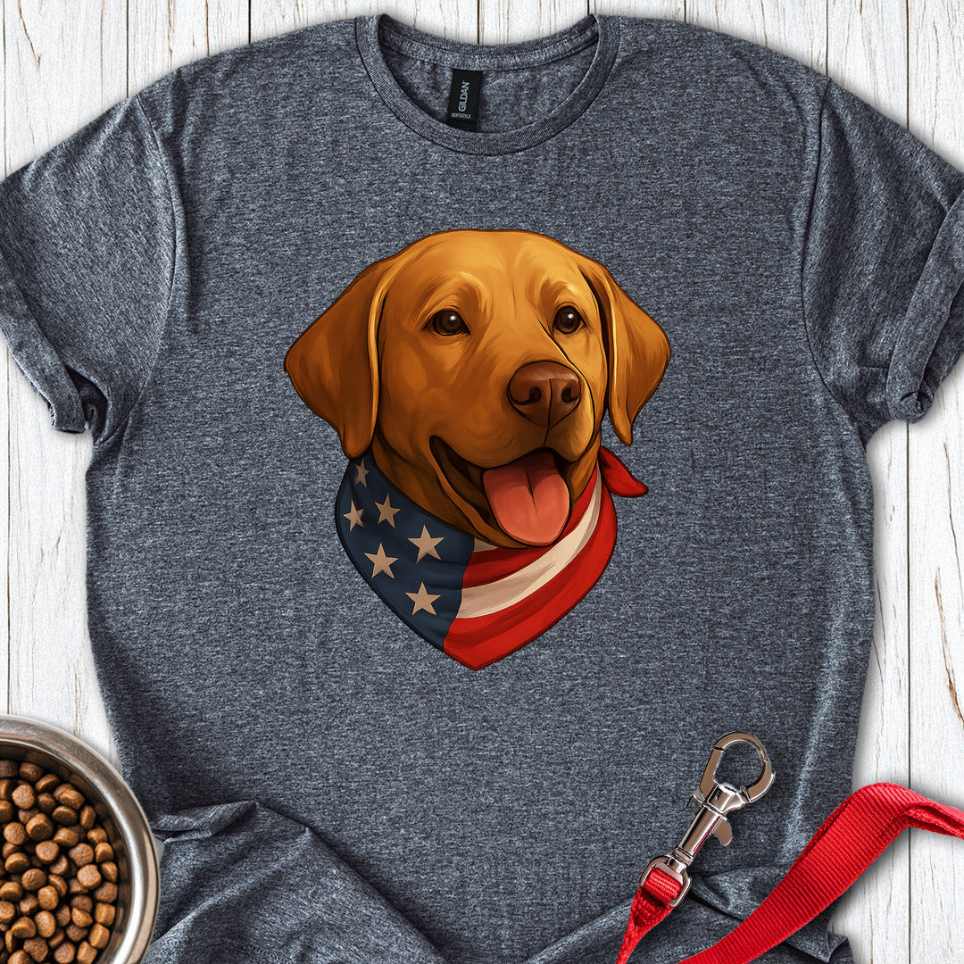 Yellow Labrador USA Bandana Dark Heather