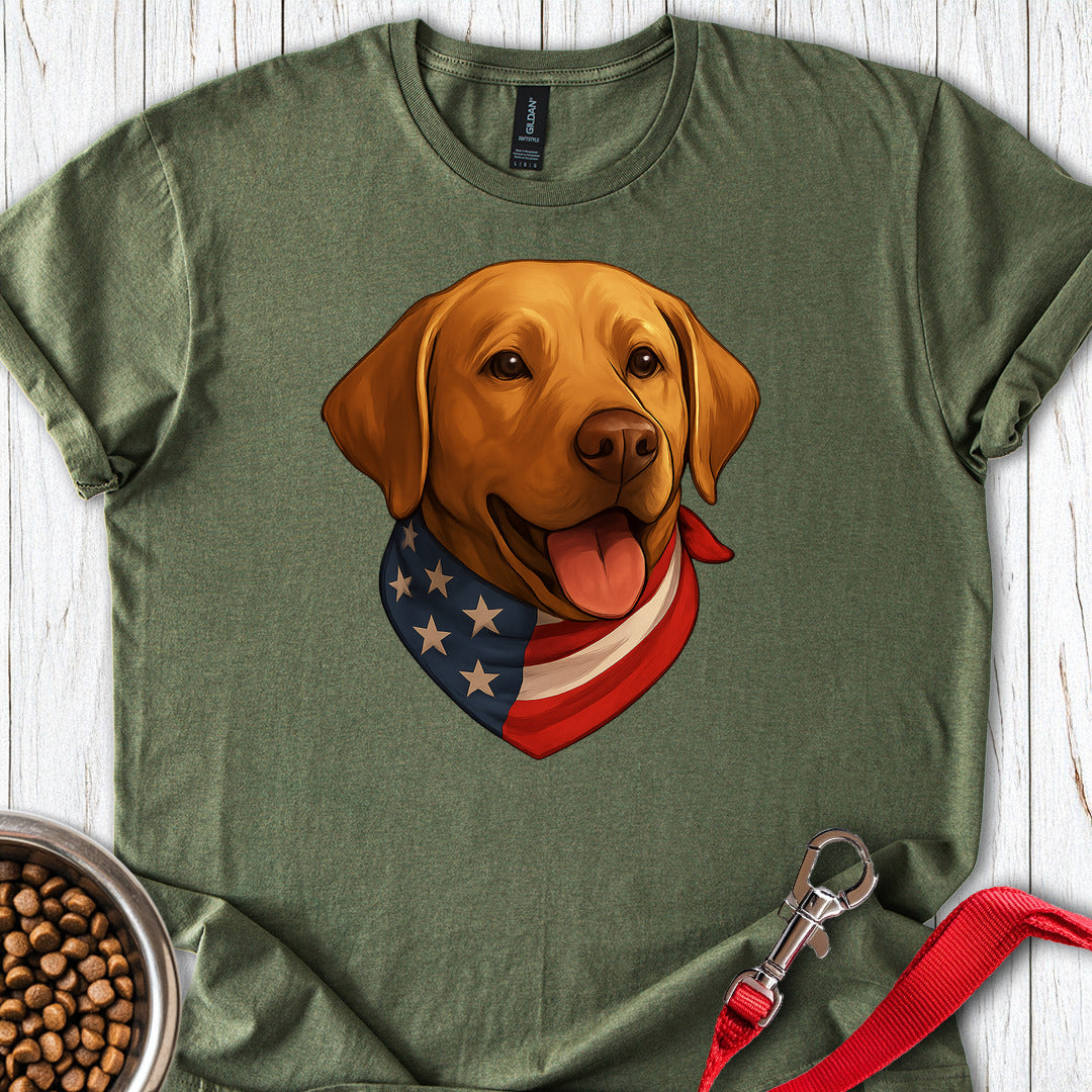 Yellow Labrador USA Bandana Military Green