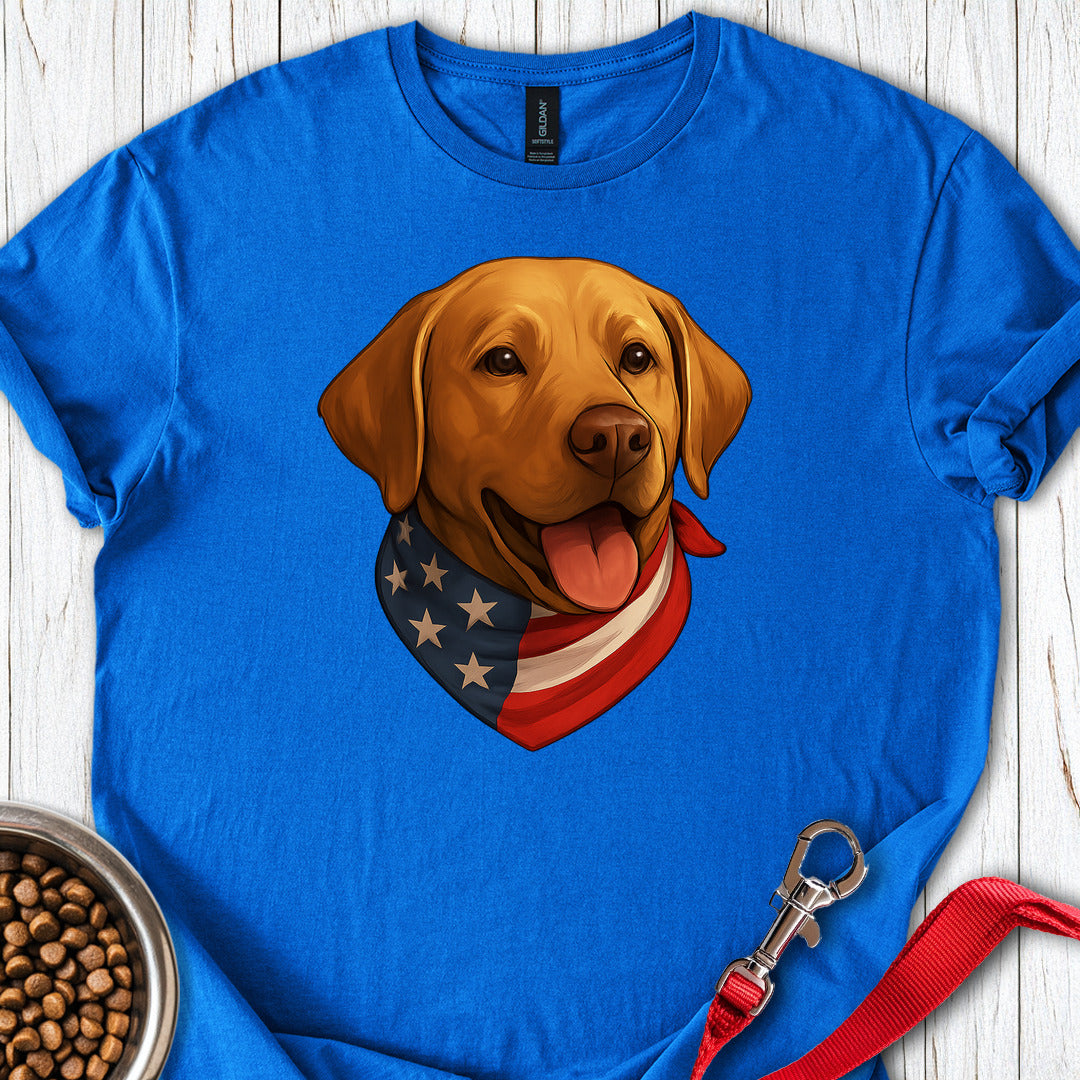 Yellow Labrador USA Bandana Royal