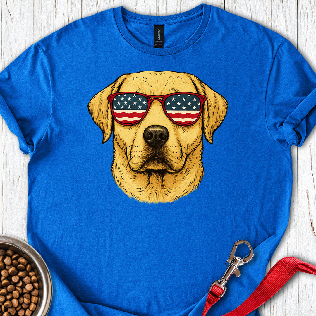 Yellow Labrador USA Glasses Royal