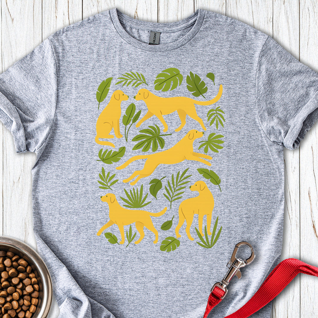 Yellow Labrador Womens Graphic Sport Grey