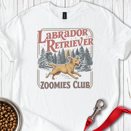 Yellow Labrador Zoomies White