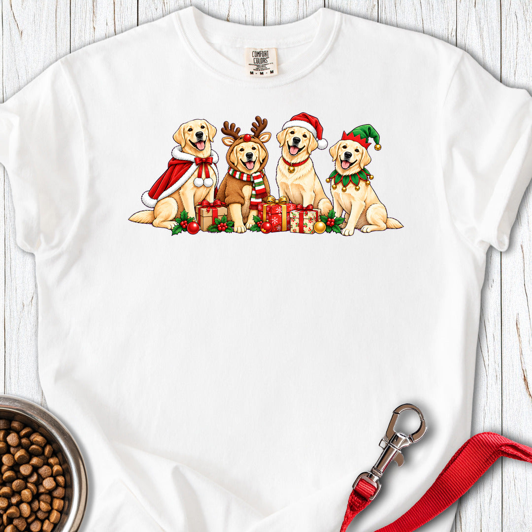 Yellow Labradors Group Christmas Premium Tee White