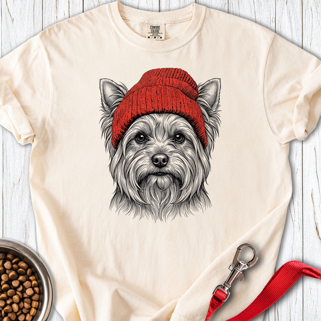 Yorkshire Terrier Beanie Premium Tee Ivory