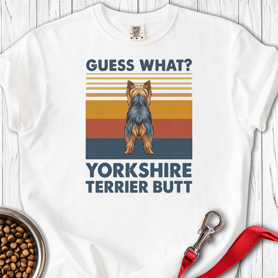 Yorkshire Terrier Butt Premium Tee White