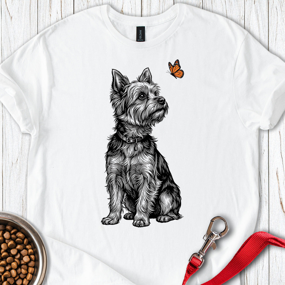 Yorkshire Terrier Butterfly White