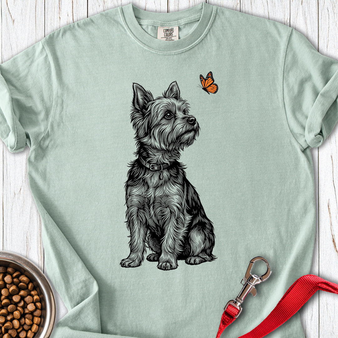 Yorkshire Terrier Butterfly Premium Tee Bay
