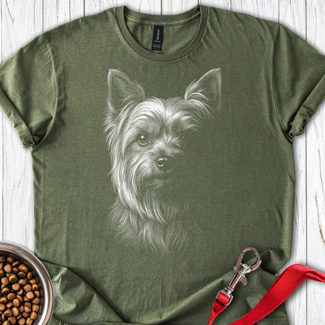 Yorkshire Terrier Engraved Military Green