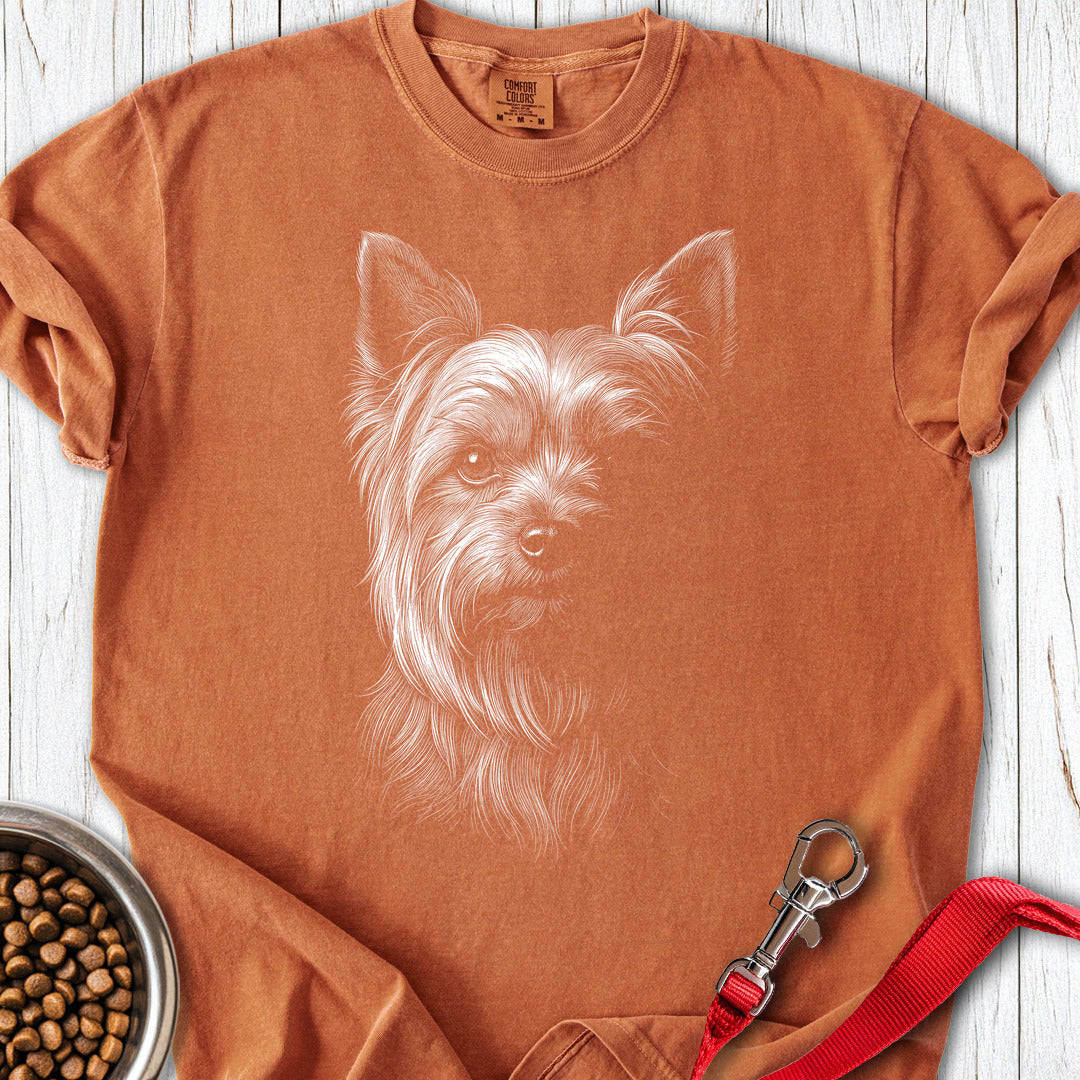 Yorkshire Terrier Engraved Premium Tee Yam