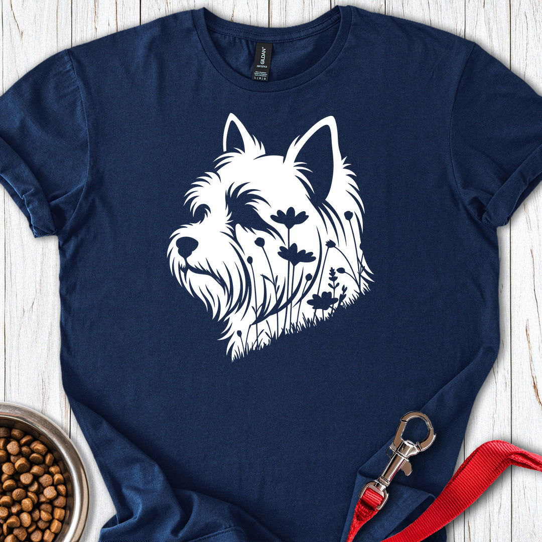 Yorkshire Terrier Flowers Navy