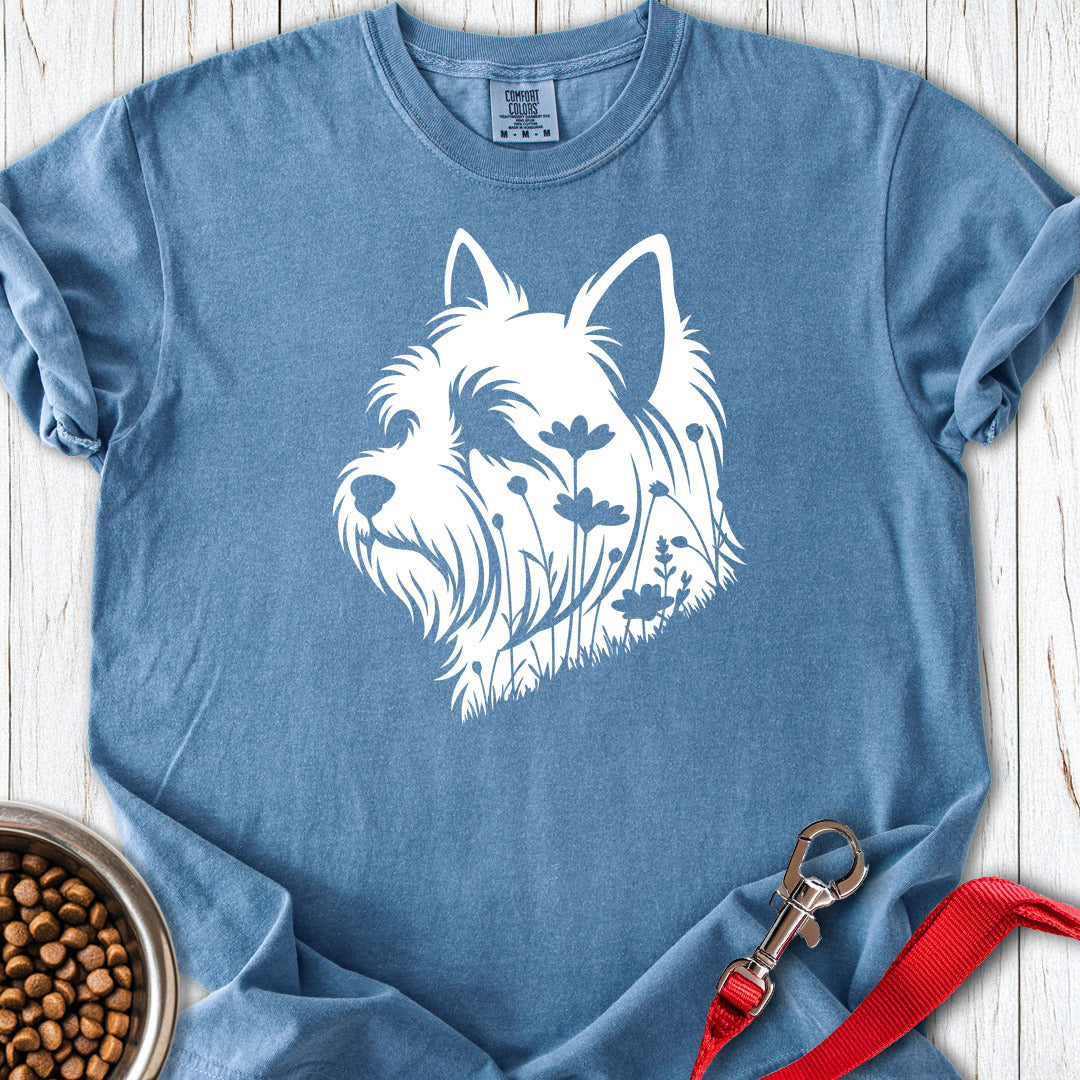 Yorkshire Terrier Flowers Premium Tee Blue Jean