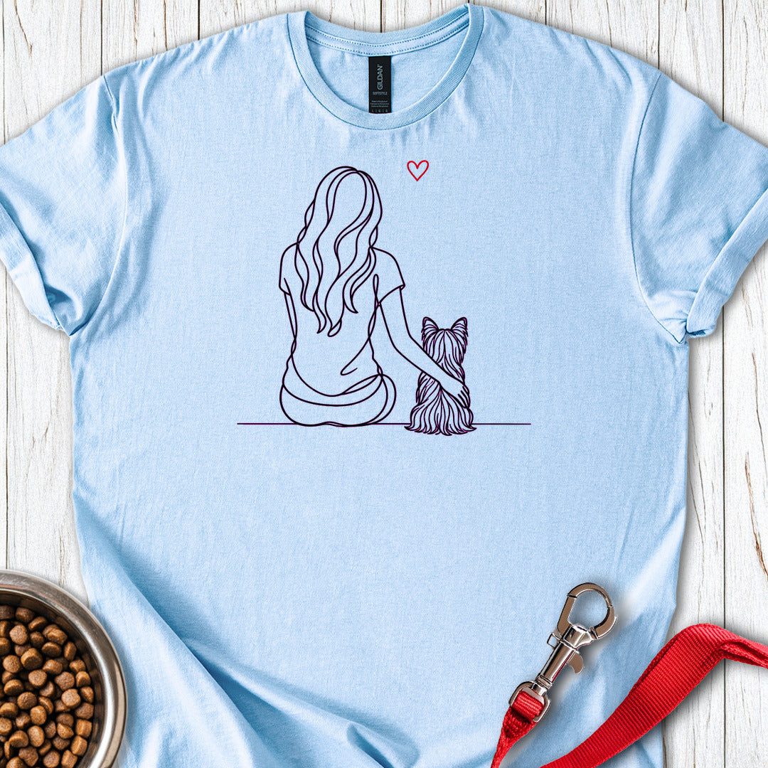 Yorkshire Terrier Hug Light Blue