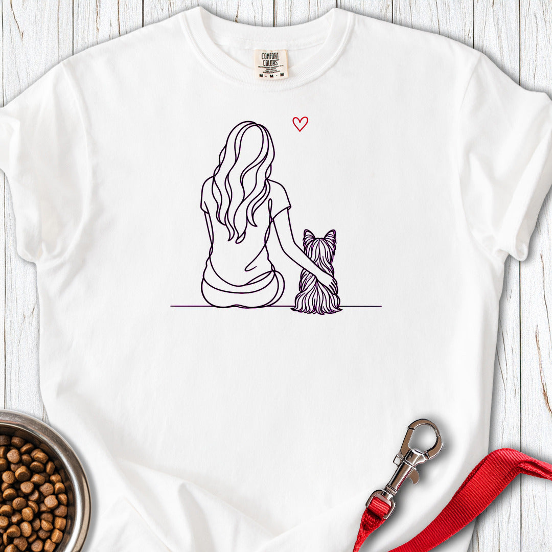 Yorkshire Terrier Hug Premium Tee White