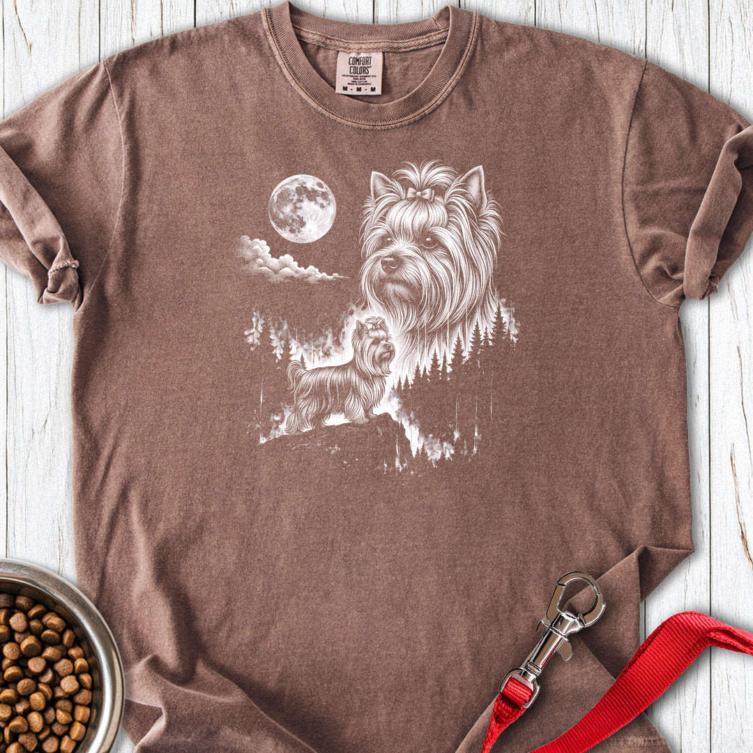 Yorkshire Terrier Moonlight Premium Tee Espresso