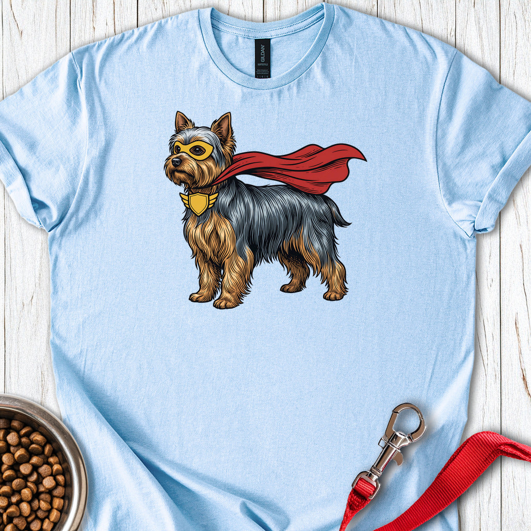 Yorkshire Terrier Superhero Light Blue
