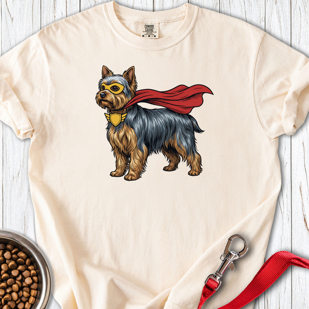 Yorkshire Terrier Superhero Premium Tee Ivory