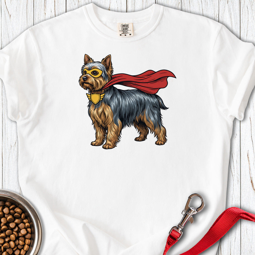 Yorkshire Terrier Superhero Premium Tee White