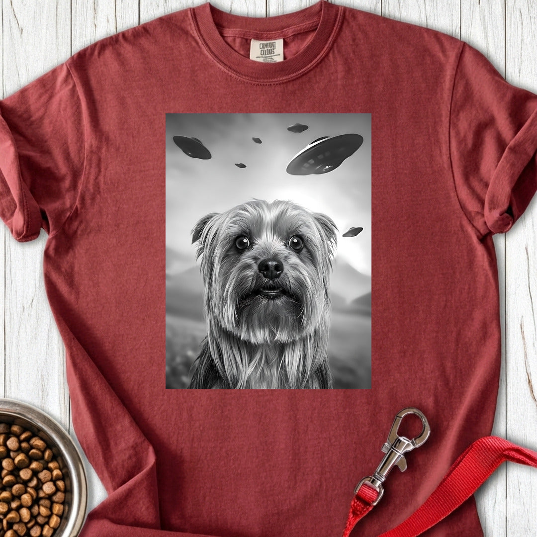 Yorkshire Terrier UFO Premium Tee Brick