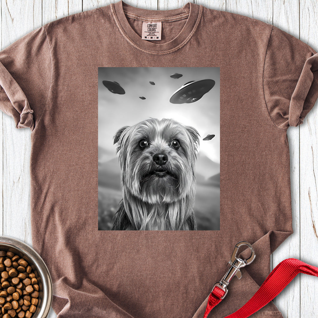 Yorkshire Terrier UFO Premium Tee Espresso