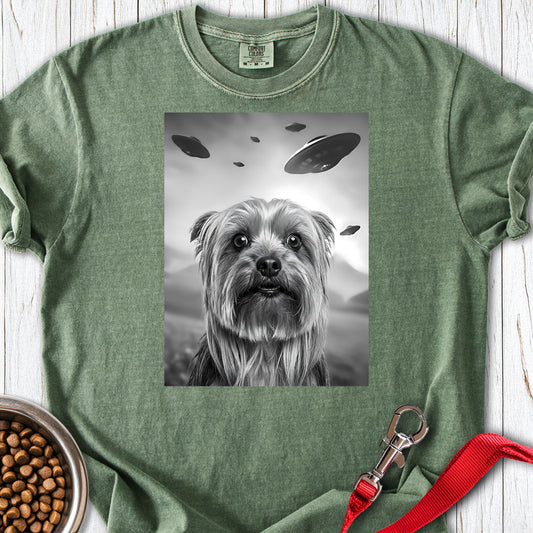 Yorkshire Terrier UFO Premium Tee Moss
