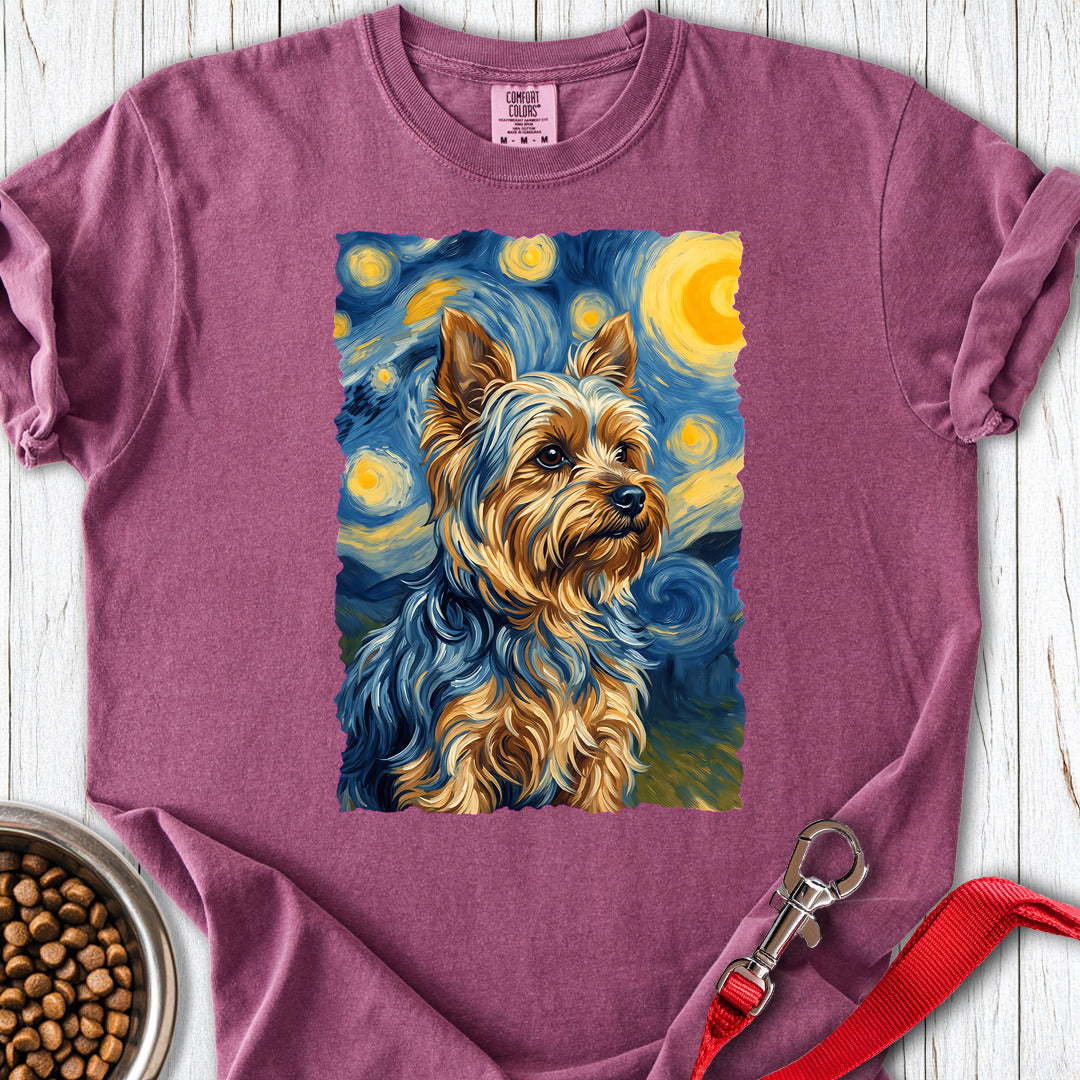 Yorkshire Terrier Van Gogh Premium Tee Berry