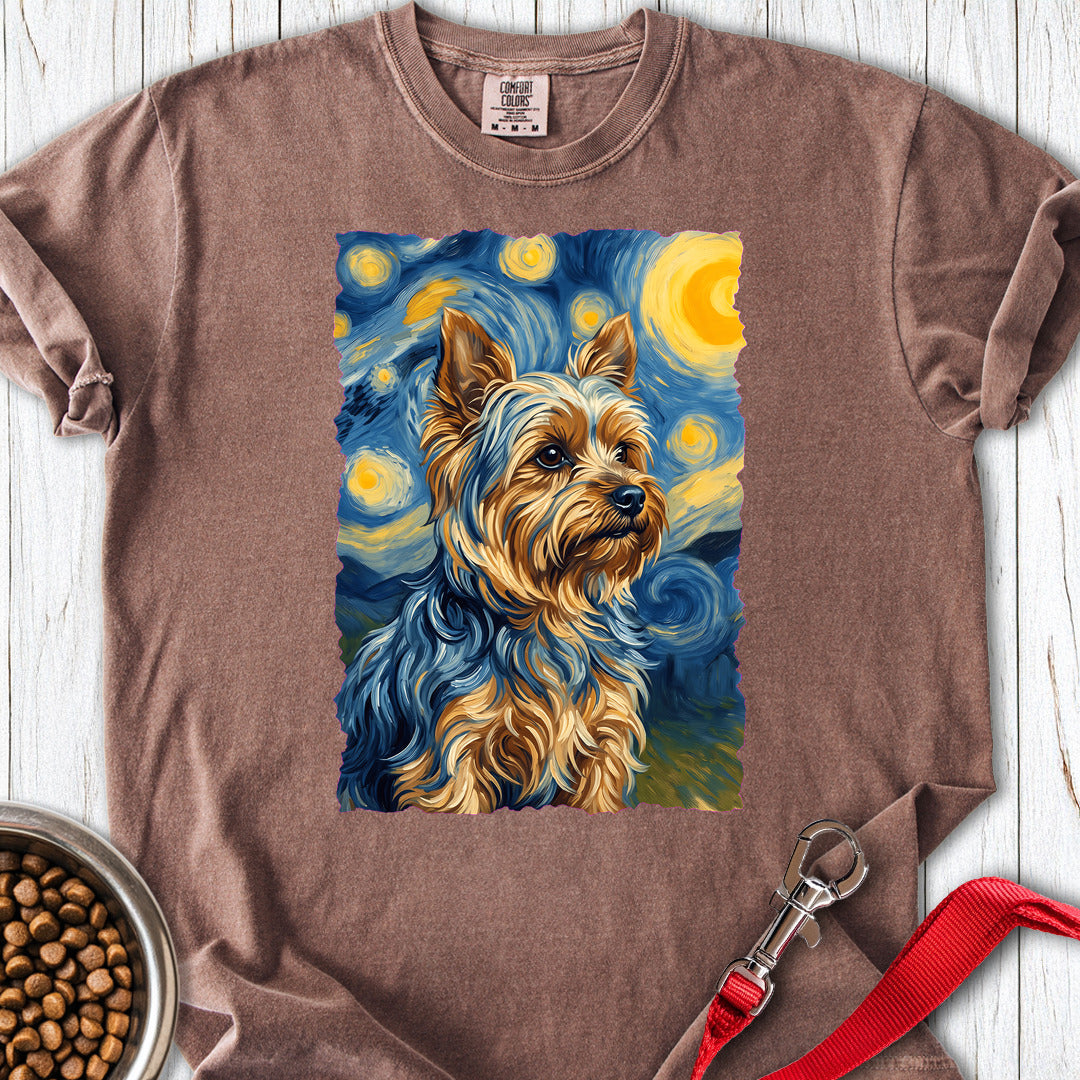 Yorkshire Terrier Van Gogh Premium Tee Espresso