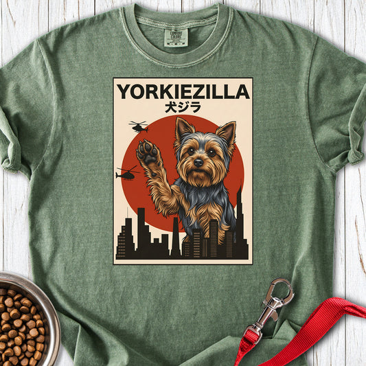 Yorkshire Terrier Yorkiezilla Premium Tee Moss